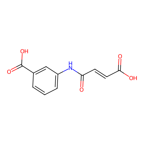 (E)-3-(3-carboxyacrylamido)benzoic acid structure