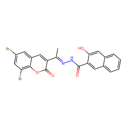 C22H14Br2N2O4 structure