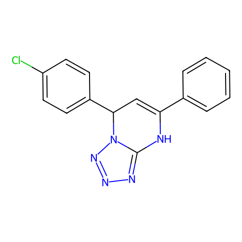 7-(4-Chlorophenyl)-5-phenyl-4,7-dihydrotetrazolo[1,5-a]pyrimidine structure