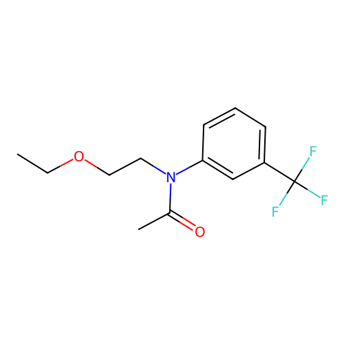 N-(2-ethoxyethyl)-N-[3-(trifluoromethyl)phenyl]acetamide structure