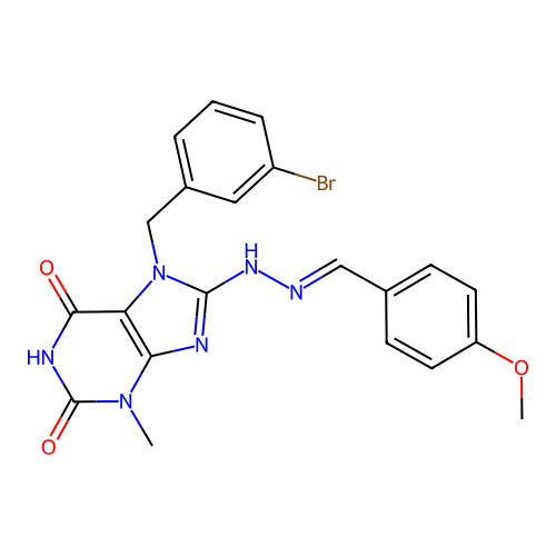C21H19BrN6O3 structure