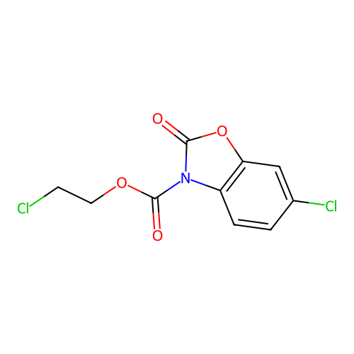 2-chloroethyl 6-chloro-2-oxo-1,3-benzoxazole-3(2H)-carboxylate structure