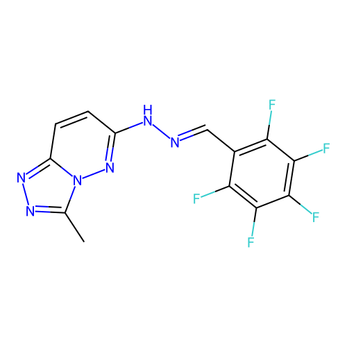 C13H7F5N6 structure