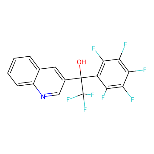 2,2,2-Trifluoro-1-(pentafluorophenyl)-1-(quinolin-3-yl)ethanol structure