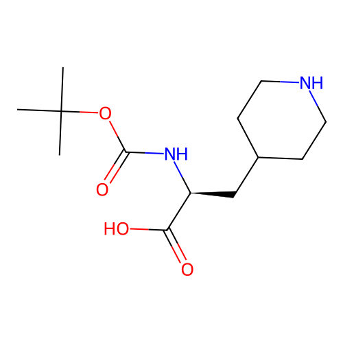 2-(tert-Butoxycarbonylamino)-3-(piperidin-4-Yl)propanoic Acid structure