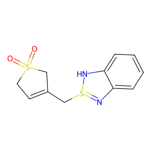 2-[(1,1-dioxido-2,5-dihydrothiophen-3-yl)methyl]-1H-2lambda~4~,1,3-benzothiadiazole structure