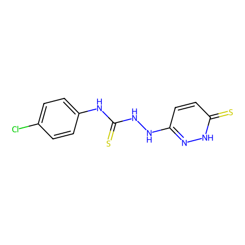 N-(4-chlorophenyl)-2-(6-thioxo-1,6-dihydropyridazin-3-yl)hydrazinecarbothioamide structure