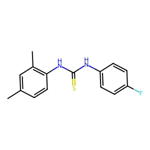 N-(2,4-dimethylphenyl)-N'-(4-fluorophenyl)thiourea structure