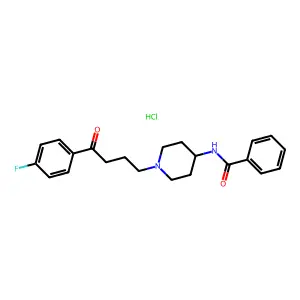 1-(4-(4-Fluorophenyl)-4-oxobutyl)-4-benzamidopiperidine hydrochloride structure