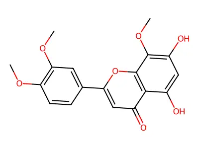 Hypolaetin 8,3',4'-trimethyl ether structure