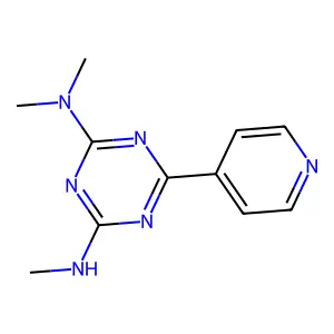 2-N,2-N,4-N-trimethyl-6-pyridin-4-yl-1,3,5-triazine-2,4-diamine structure