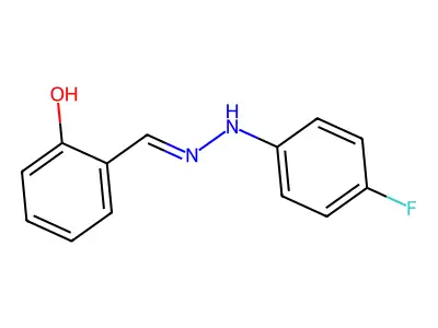 2-Hydroxybenzaldehyde 2-(4-fluorophenyl)hydrazone structure