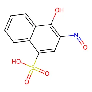 2-Nitroso-1-naphthol-4-sulfonic acid structure