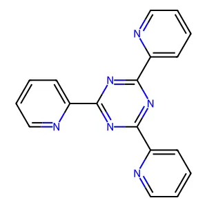 2,4,6-Tris(2'-pyridyl)-1,3,5-triazine structure