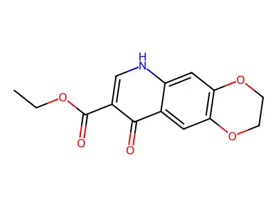 Ethyl 2,3-dihydro-9-hydroxy[1,4]dioxino[2,3-g]quinoline-8-carboxylate structure