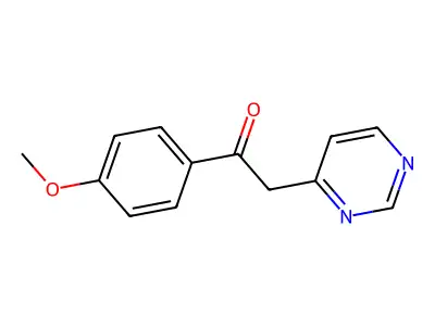 1-(4-Methoxyphenyl)-2-pyrimidin-4-ylethanone structure