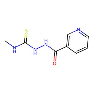 N-methyl-2-(pyridin-3-ylcarbonyl)hydrazinecarbothioamide structure