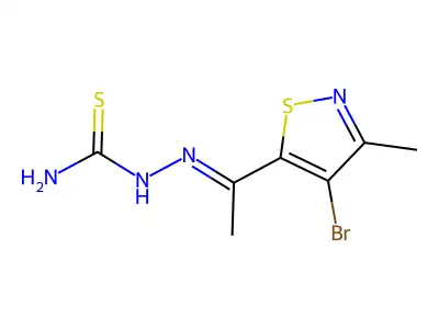 [1-(4-Bromo-3-methyl-1,2-thiazol-5-yl)ethylideneamino]thiourea structure