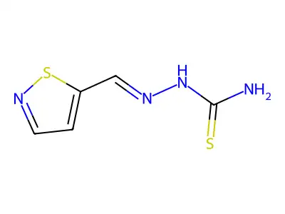 2-[(1,2-Thiazol-5-yl)methylidene]hydrazine-1-carboximidothioic acid structure