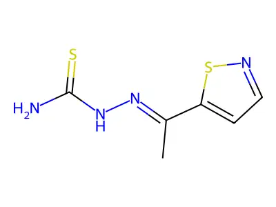 [1-(1,2-Thiazol-5-yl)ethylideneamino]thiourea structure