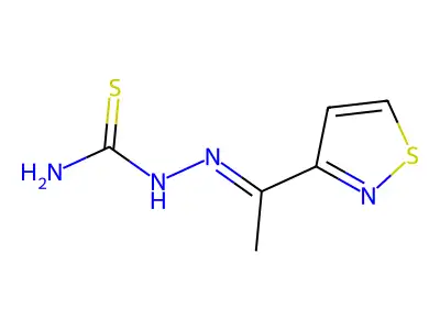 [1-(1,2-Thiazol-3-yl)ethylideneamino]thiourea structure