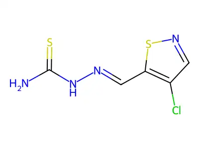 [(4-Chloro-1,2-thiazol-5-yl)methylideneamino]thiourea structure