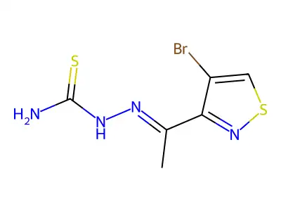 [(4-Bromo-1,2-thiazol-3-yl)methylideneamino]thiourea structure