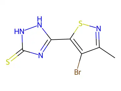 1,2,4(H)-Triazole, 3-mercapto-5-(4-bromo-3-methylisothiazol-5-yl)- structure