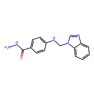 Benzoic acid, p-((1-benzimidazolylmethyl)amino)-, hydrazide structure