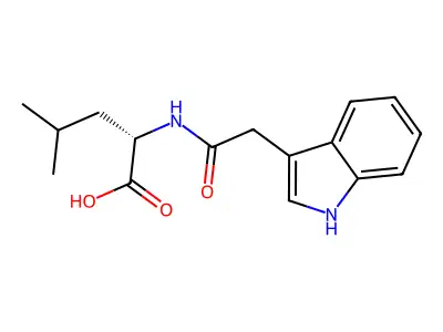 N-(indole-3-acetyl)-L-leucine structure