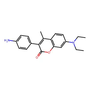 3-(4-Aminophenyl)-7-(diethylamino)-4-methylchromen-2-one structure
