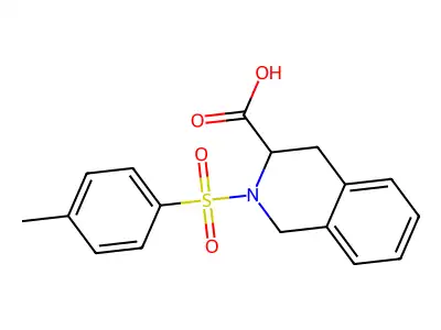 2-(Toluene-4-sulfonyl)-1,2,3,4-tetrahydro-isoquinoline-3-carboxylic acid structure
