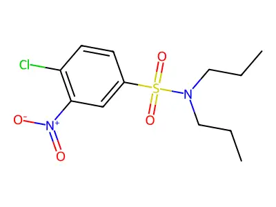 4-chloro-3-nitro-N,N-dipropylbenzene-1-sulfonamide structure