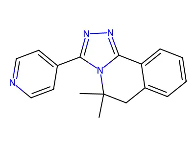 5,5-dimethyl-3-pyridin-4-yl-6H-[1,2,4]triazolo[3,4-a]isoquinoline structure