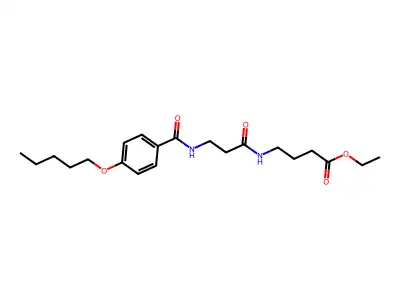 Ethyl 4-(3-(4-(pentyloxy)benzamido)propanamido)butanoate structure