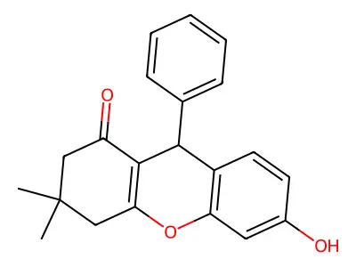 6-hydroxy-3,3-dimethyl-9-phenyl-4,9-dihydro-2H-xanthen-1-one structure