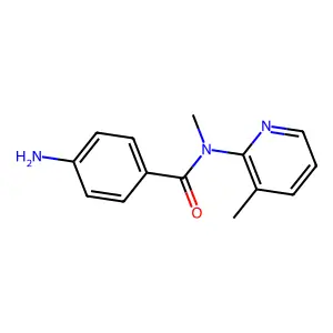 Benzamide, p-amino-N-methyl-N-(3-methyl-2-pyridyl)- structure