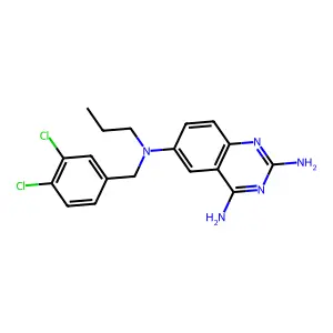 N~6~-[(3,4-Dichlorophenyl)methyl]-N~6~-propylquinazoline-2,4,6-triamine structure