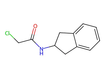 2-chloro-N-(2,3-dihydro-1H-inden-2-yl)acetamide structure