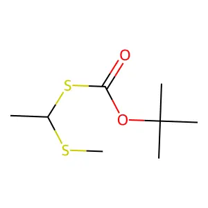 Carbonothioic acid, O-(1,1-dimethylethyl) S-(1-(methylthio)ethyl) ester structure