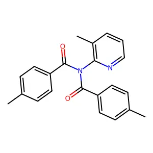 4-methyl-N-(4-methylbenzoyl)-N-(3-methylpyridin-2-yl)benzamide structure