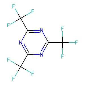 2,4,6-Tris(trifluoromethyl)-1,3,5-triazine structure