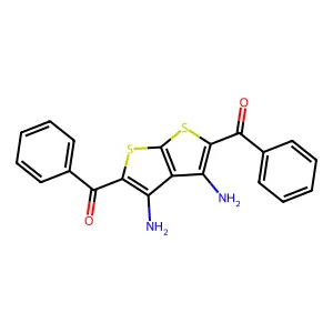 (3,4-Diamino-5-benzoylthieno[2,3-b]thiophen-2-yl)(phenyl)methanone structure