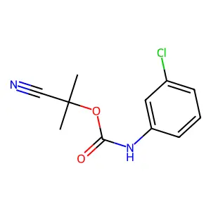 2-Cyano-2-propyl N-(3-chlorophenyl)carbamate structure