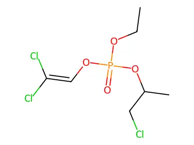1-Chloropropan-2-yl 2,2-dichloroethenyl ethyl phosphate structure