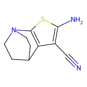 2-amino-5,6-dihydro-4H-4,7-ethanothieno[2,3-b]pyridine-3-carbonitrile structure
