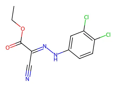 Ethyl cyano[2-(3,4-dichlorophenyl)hydrazinylidene]acetate structure