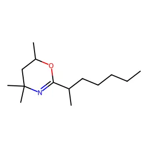 2-(Heptan-2-yl)-4,4,6-trimethyl-5,6-dihydro-4h-1,3-oxazine structure