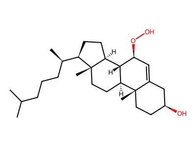 Cholest-5-en-3-ol, 7-hydroperoxy-, (3beta,7beta)- structure
