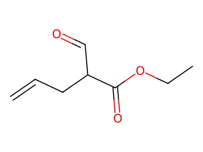 Ethyl 2-formylpent-4-en-1-oate structure